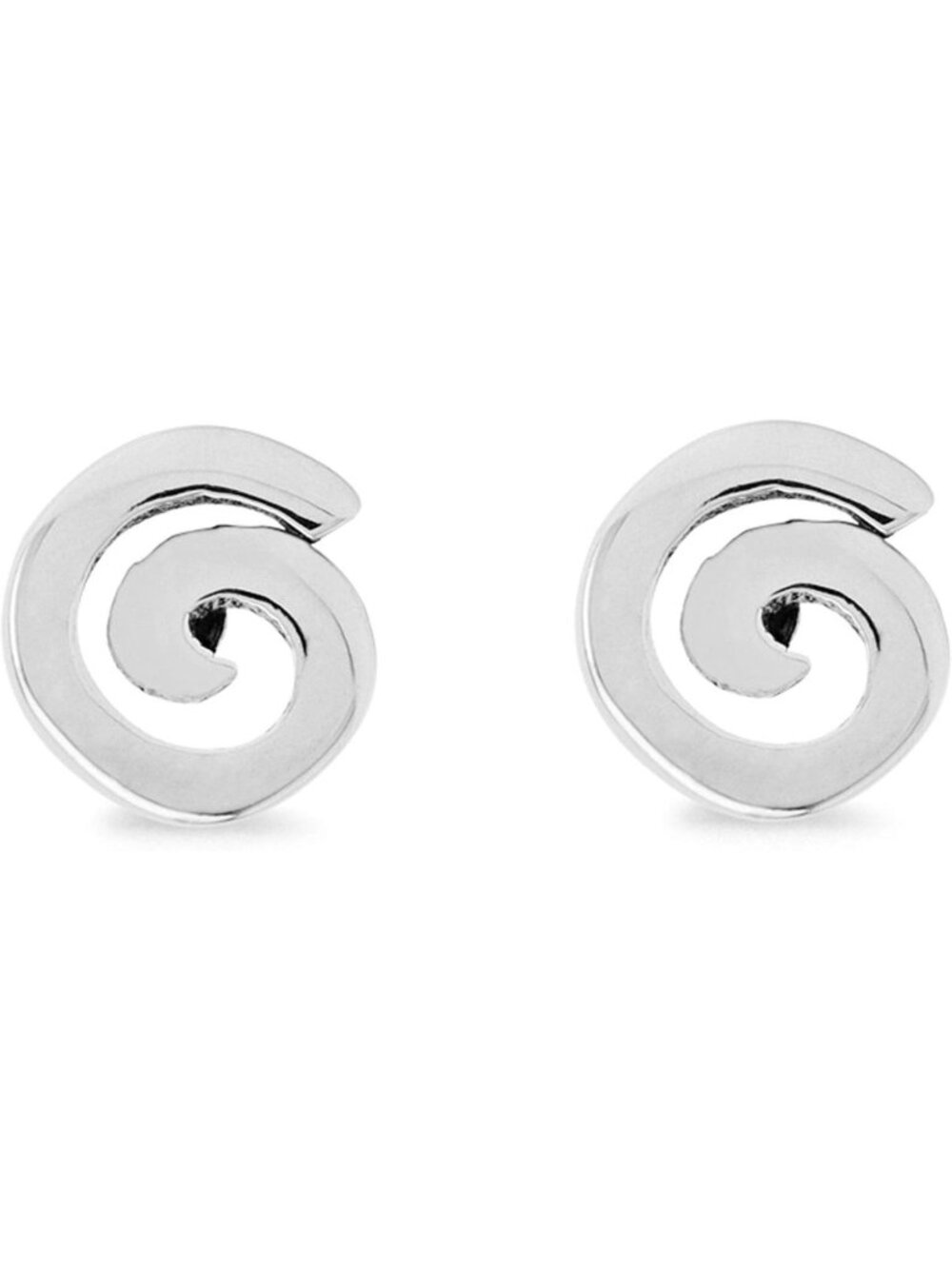 Sterling Silver Spiral Stud Earrings | Elegant Minimalist Jewelry Accessory